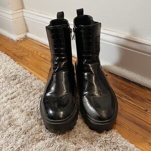 ASOS Patent Combat Boots